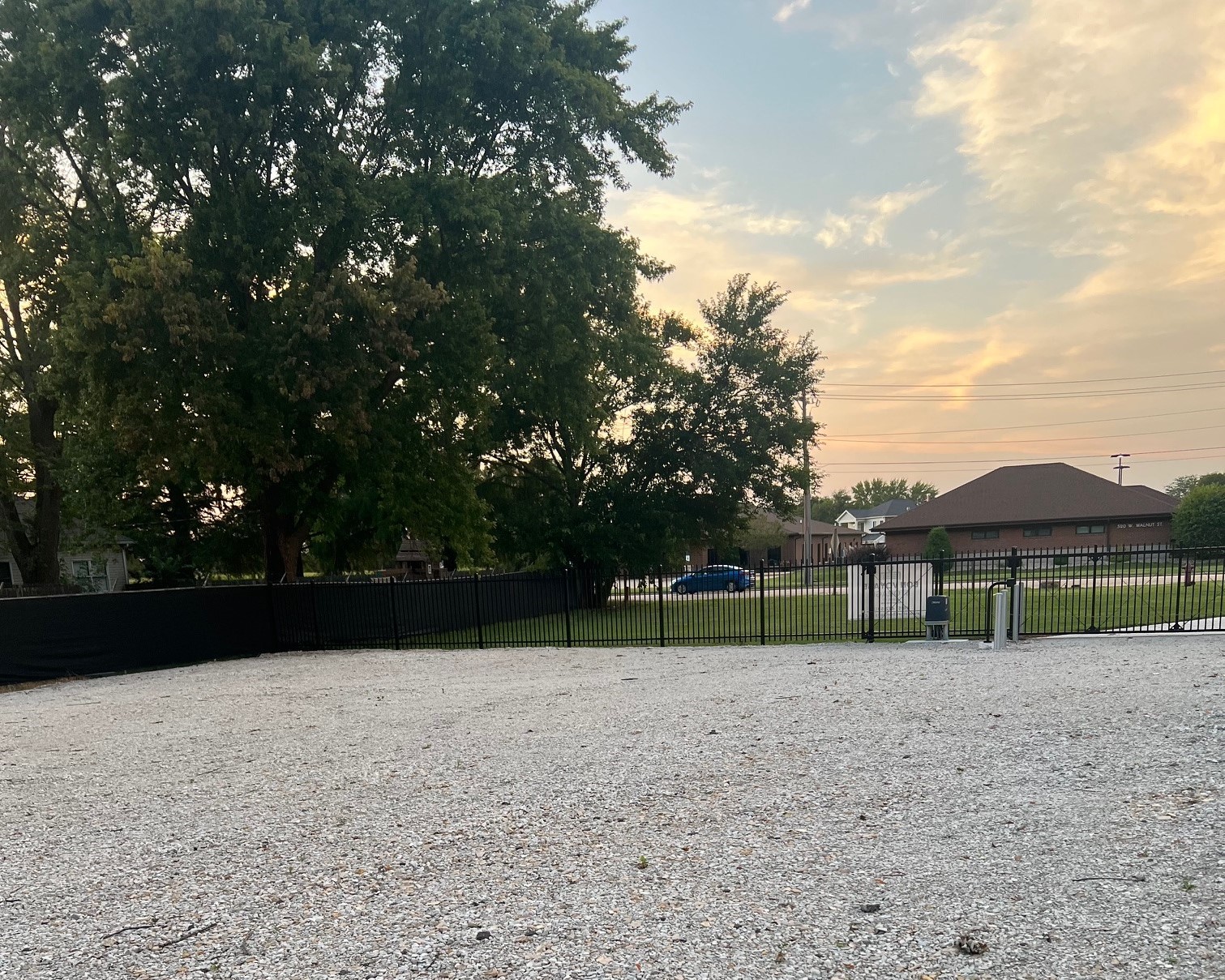 Gravel Holding Lot with Fully Fenced Perimeter